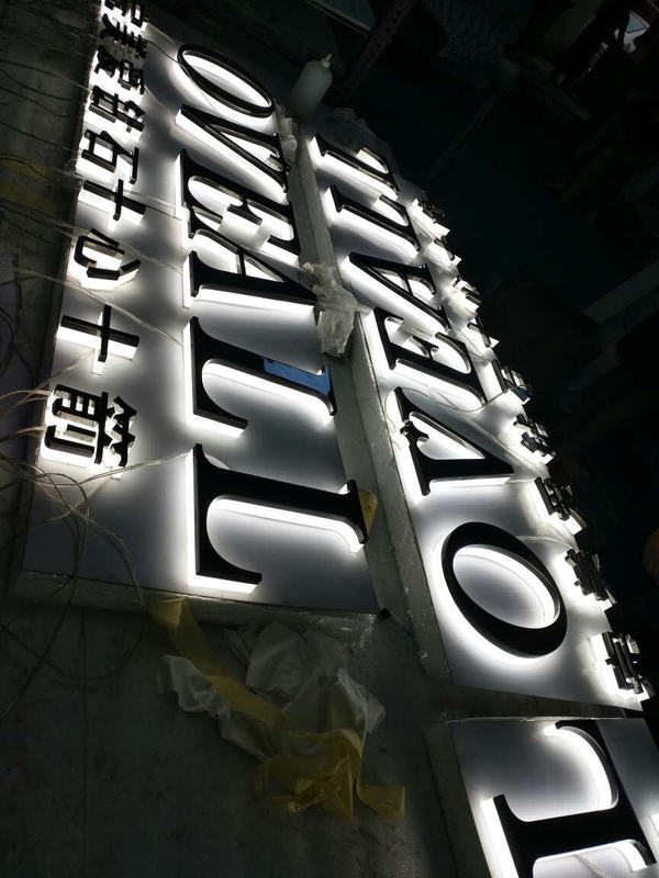 10000K Backlit Channel Letter Signs 25.4mm Depth For Business