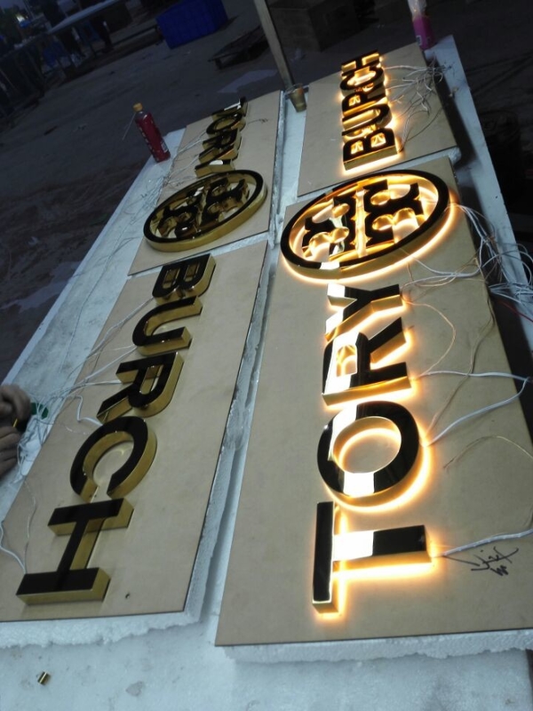 3D Backlit Letters / 52mm Reverse Lit Channel Letter Signs RoHs Approved