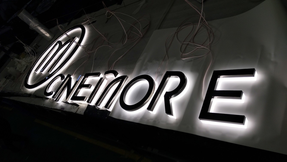 3D Backlit Letters / 52mm Reverse Lit Channel Letter Signs RoHs Approved